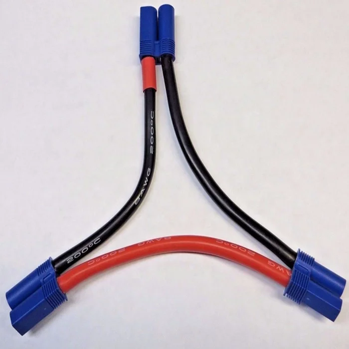 RC Lipo Battery Cable Harness EC5 Series Connection Battery Cable with 8AWG 10AWG 12AWG Silicone Cable
