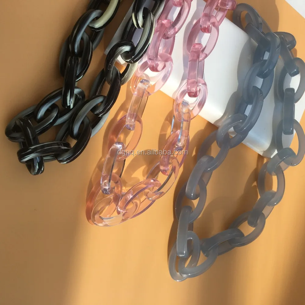 clear and transparency  acrylic hand bag chain handbag strap