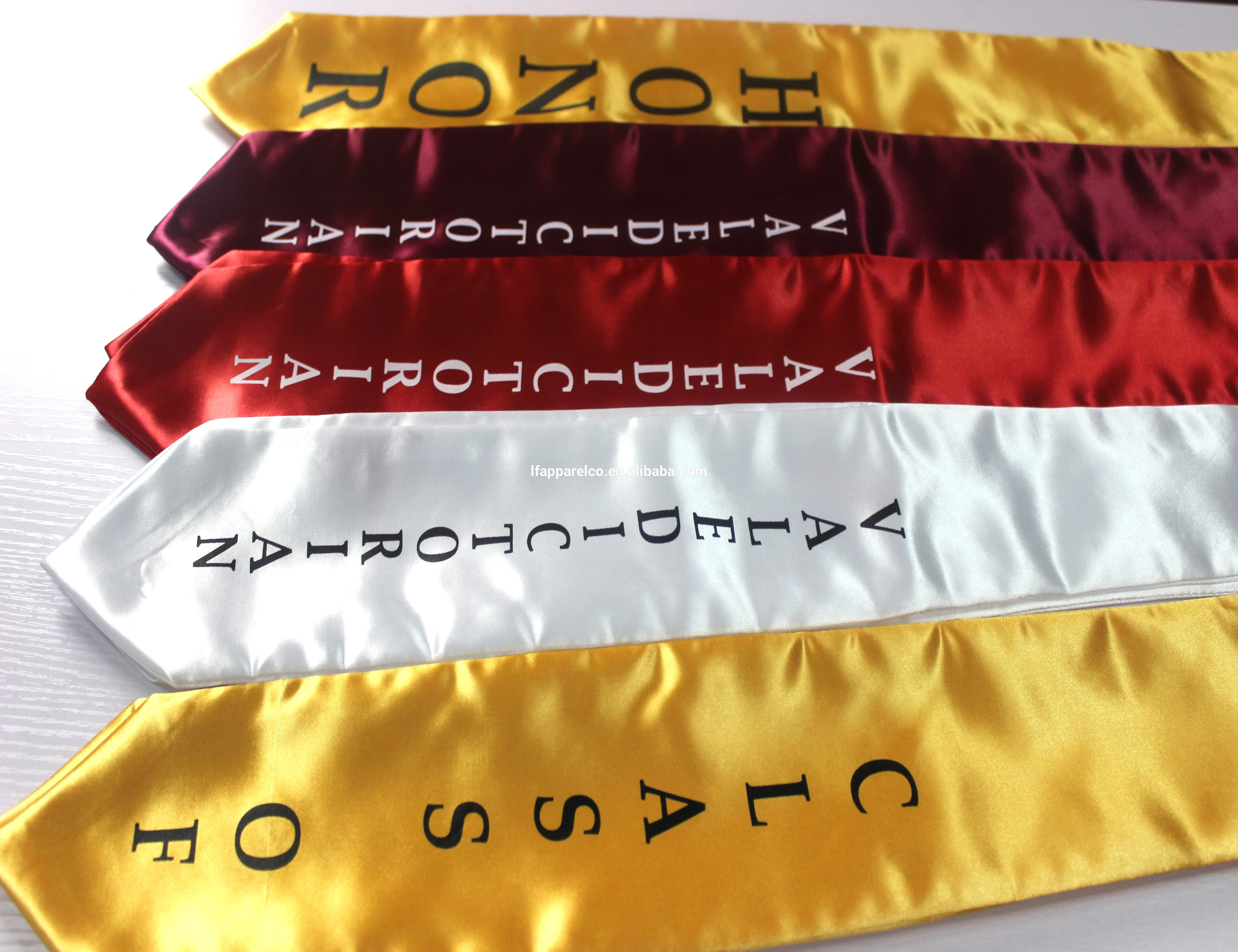 Wholesale Adult Unisex Embroidered Stole Graduation Stole /Sash With Gold Trim Royal Blue