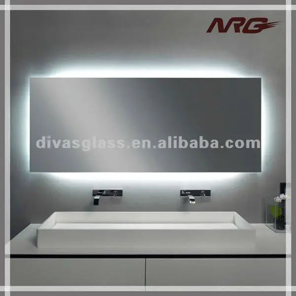LED  Square Aluminum Frame Mirror Cabinet
