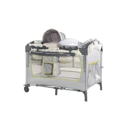 2022 безопасная детская кроватка, детский манеж с игровой площадкой и подносом для подгузников