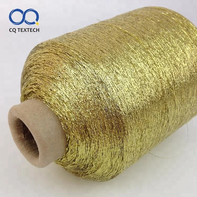 
CQ TEXTECH Free sample high strength polyester metallic yarn for knitting 