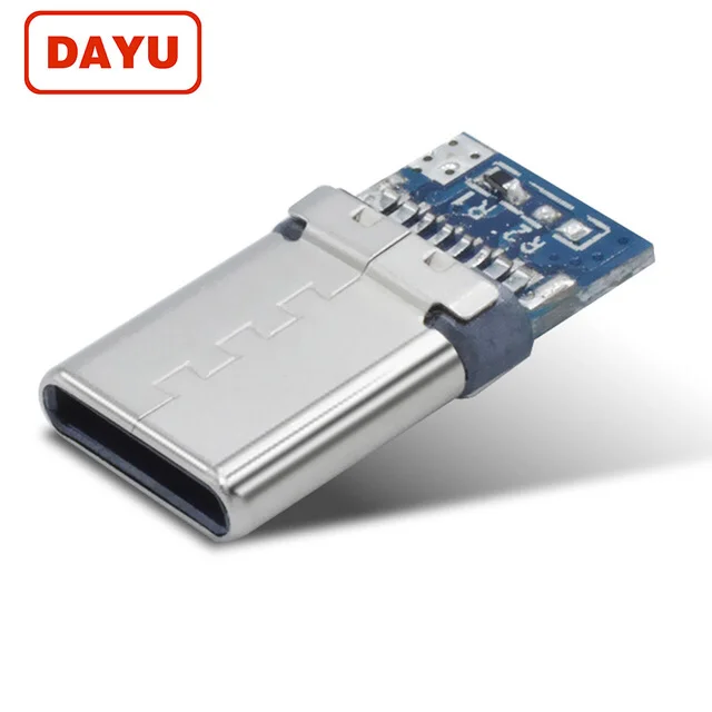 dayu fast charging 3.0 male usb c type connector with PCB board solder USB data cable