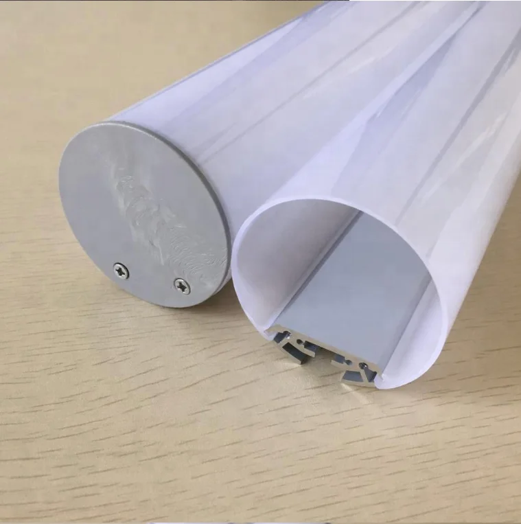 Высококачественный экструзионный алюминиевый профиль круглой формы 1 м 2 м для светодиодной ленты