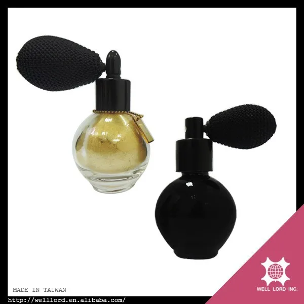 Fancy stylish antique bottles for perfume glitter powder lovely wedding gifts powder spray