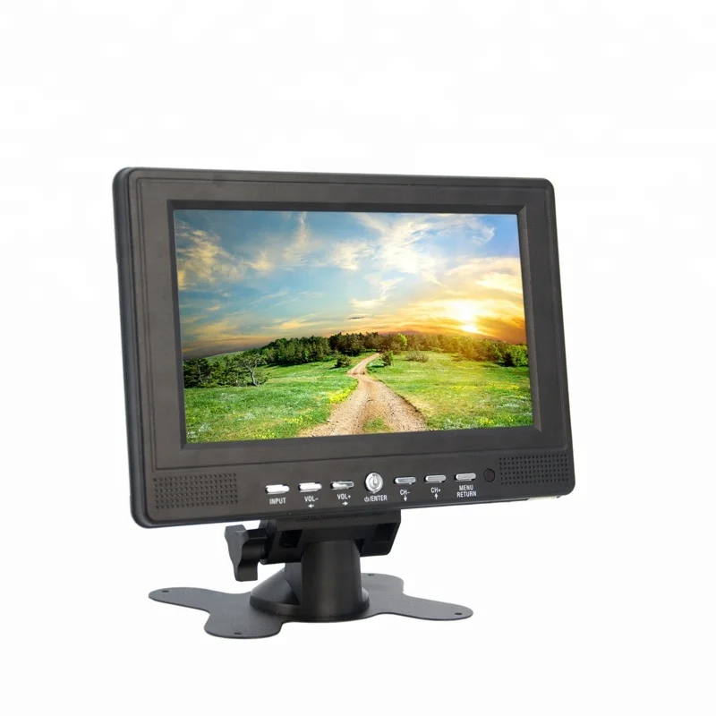 Alibaba Бесплатная доставка 9 дюймов ЖК дисплей автомобильный телевизор дисплей с держателем мини портативный телевизор