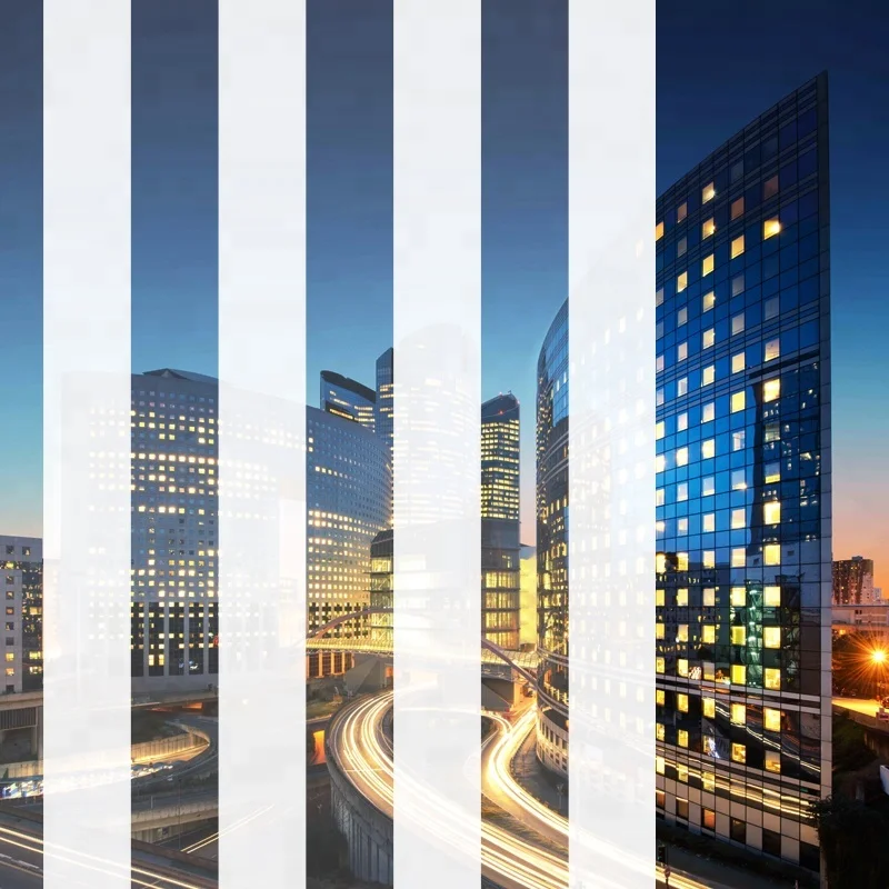 Customized stripe design Office decoration stripe glass sticker / frosted decorative window film