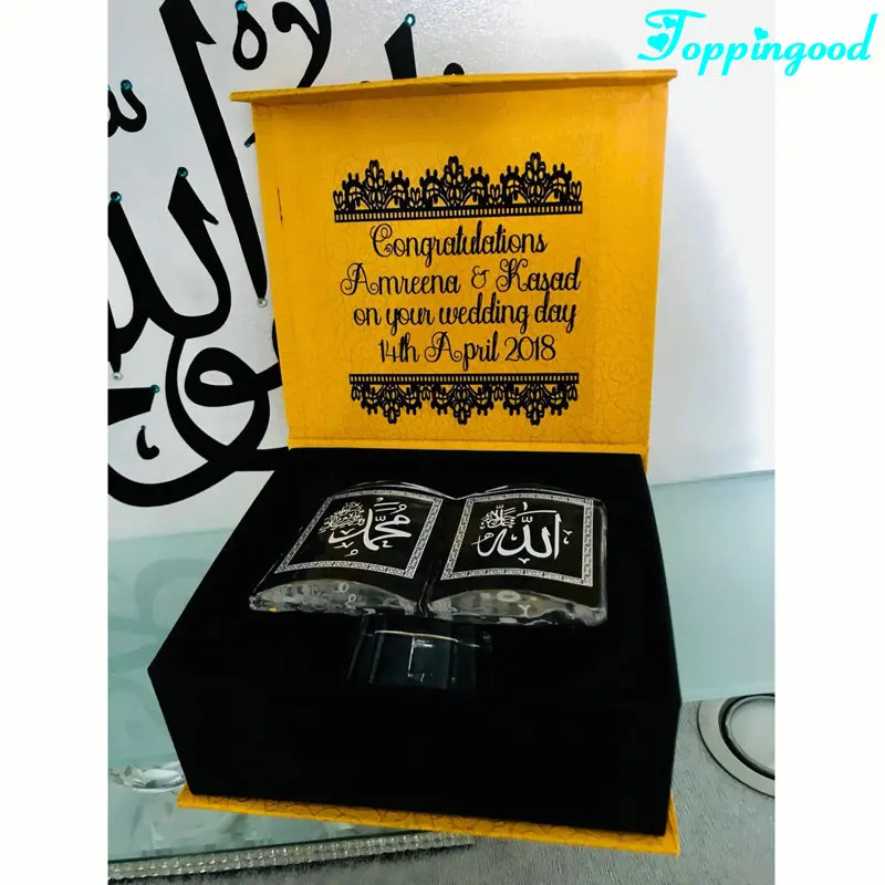 
2018 Popular Muslim Crystal Quran Gifts For Islamic Wedding Favor 