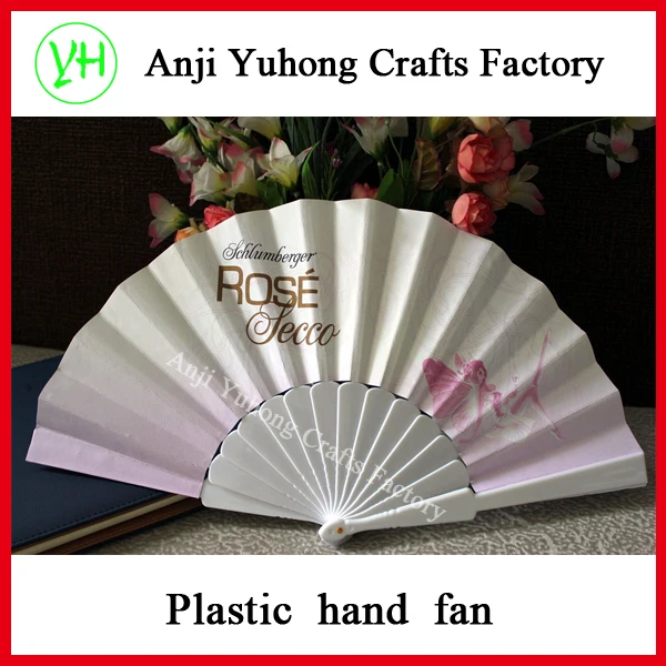 
Promotional Plastic Hand Fan With Paper Printed 