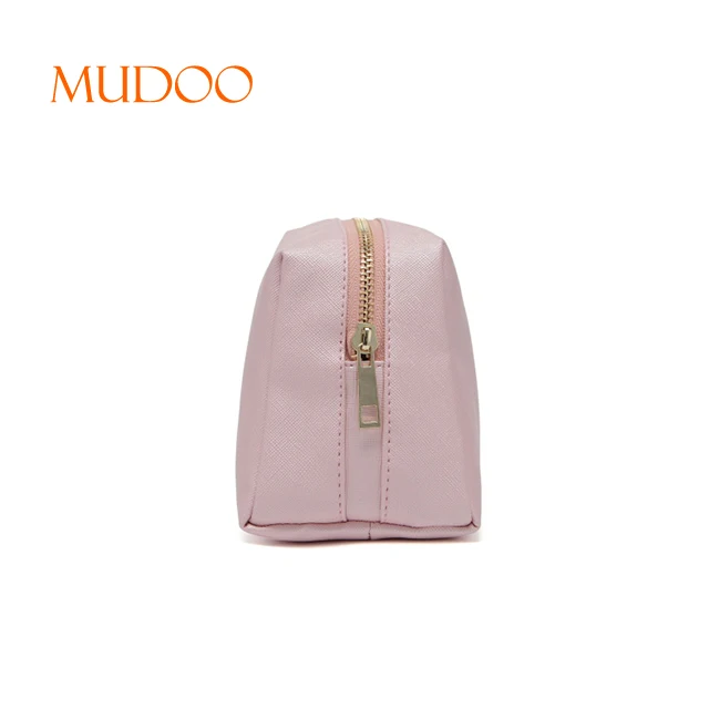 Pink PU Cosmetic Bag Waterproof Makeup Bag Customized