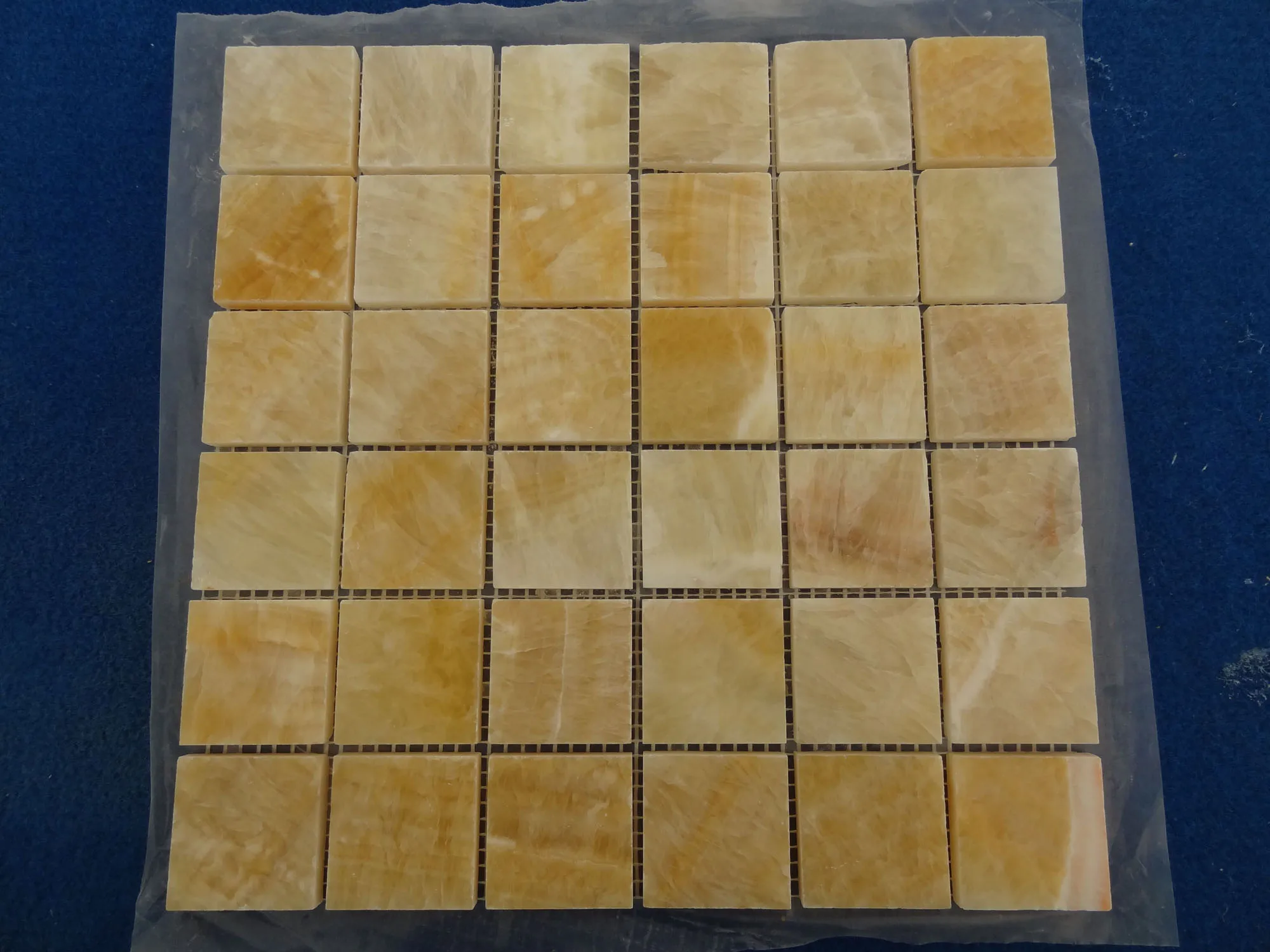 hot selling yellow onyx square stone beige art mosaic tile for wall