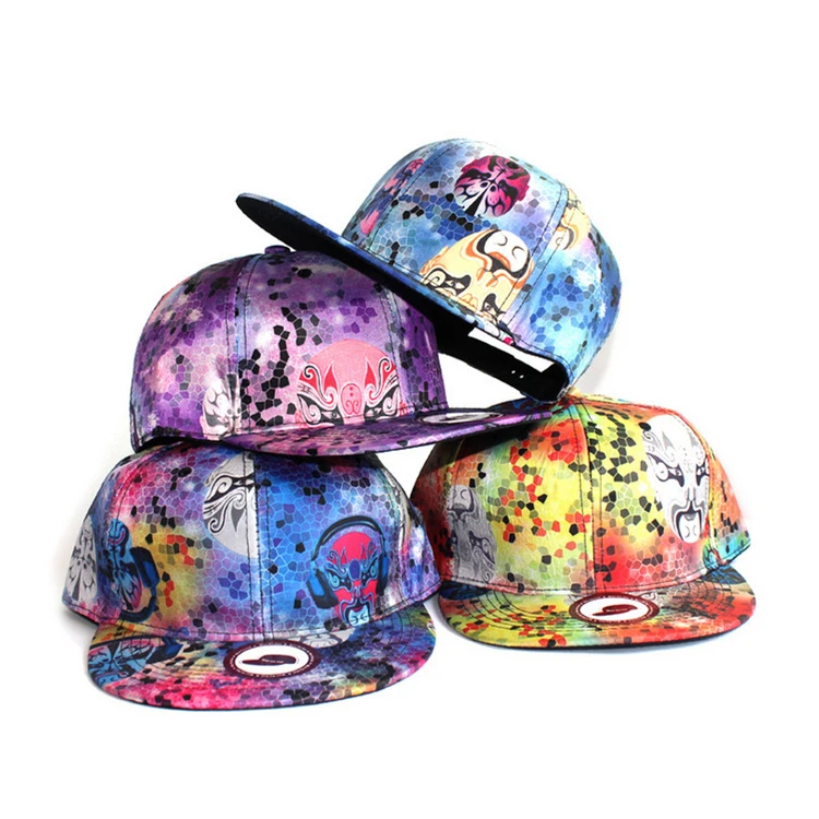 Кепка с цифровой печатью на заказ Gorras OEM оптовая продажа Модная красочная моющаяся Спортивная шляпа в стиле хип-хоп