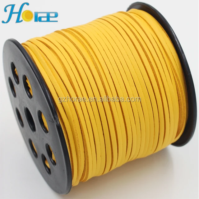 Wholesale faux flat leather rope PU leather cord for jewelry