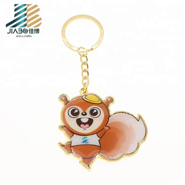 Пользовательские брелок с изображением белки мультфильм животных металл с эпоксидным покрытием/key holder/брелок