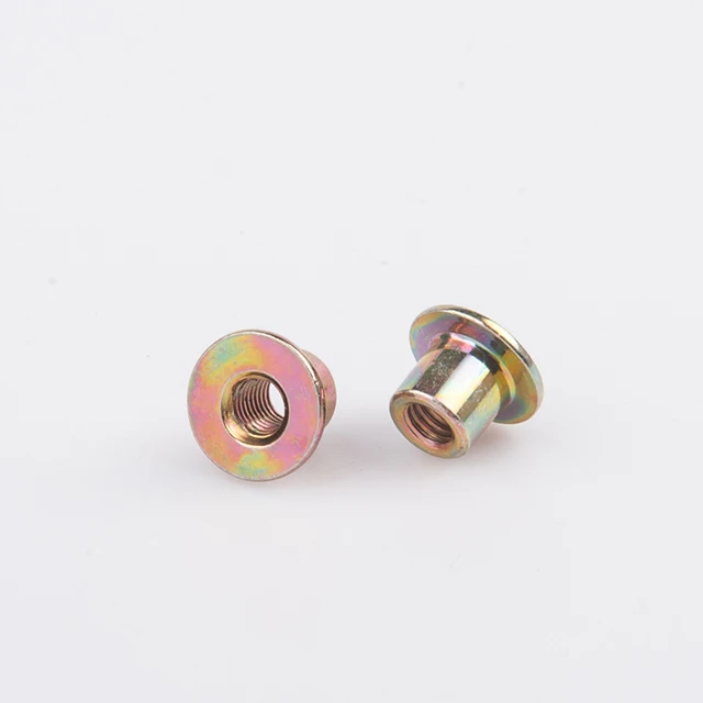 Hot Sale  Metal Zinc Plate Flat Head Metric Round Base Locking T Nut