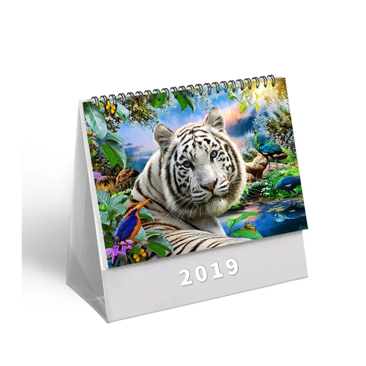 
Oem Custom 3D Cardboard Calendar 2019 