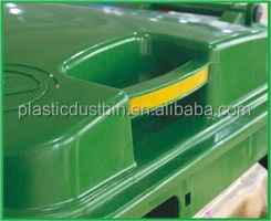 660L Plastic Recycle 4 Wheel Large Garbage Bins With Pedal