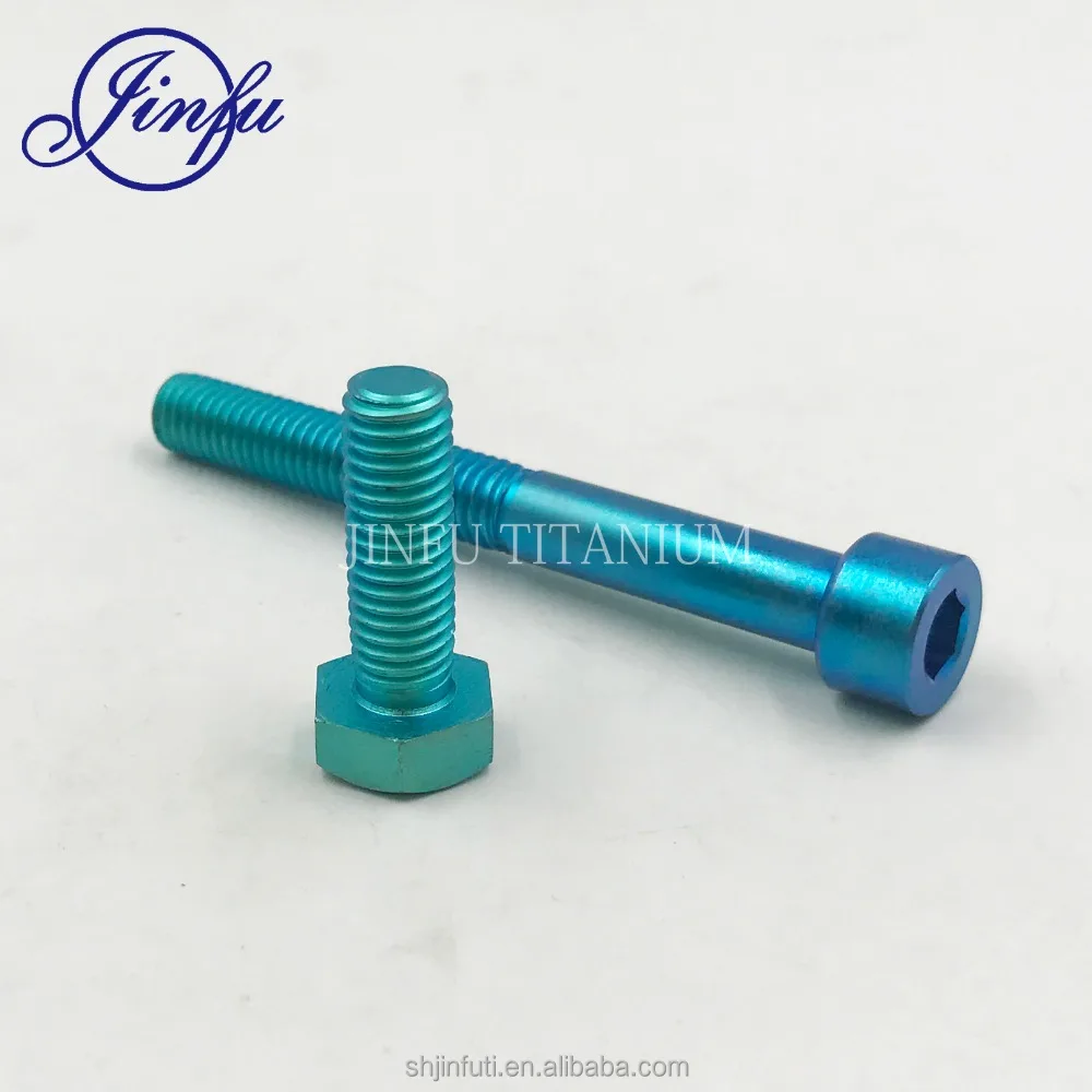 
Factory Price Anodized green color bolt Din912 hexagon socket titanium screws 