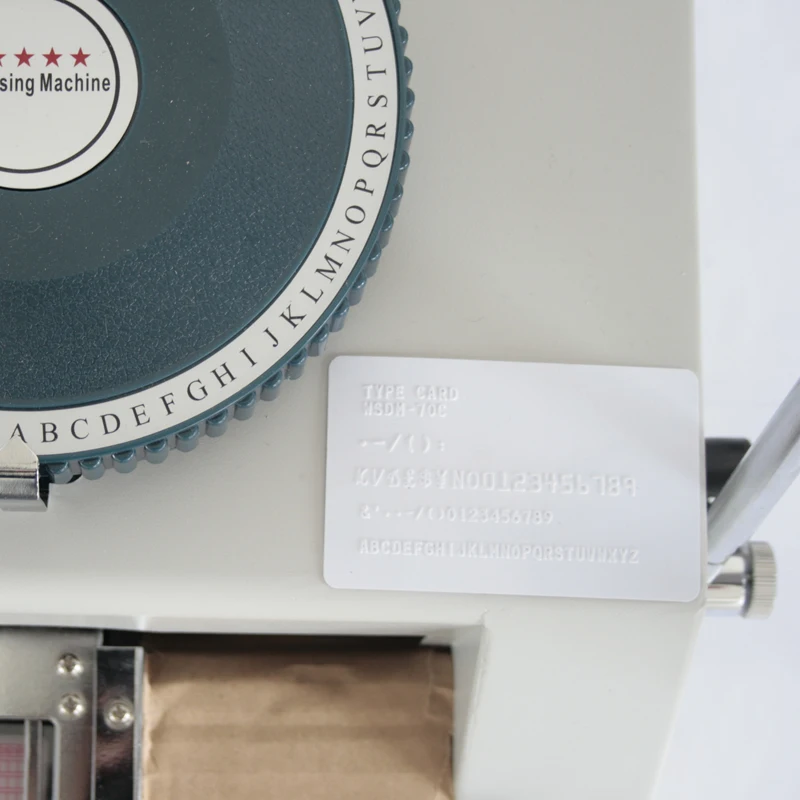 ZIXU Manual Metal Dog Tag Card for  Embossing Machine