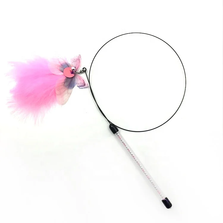 
Economical Custom Design Plastic Plole Feather Toys Cheap Cat Toys Teaser 
