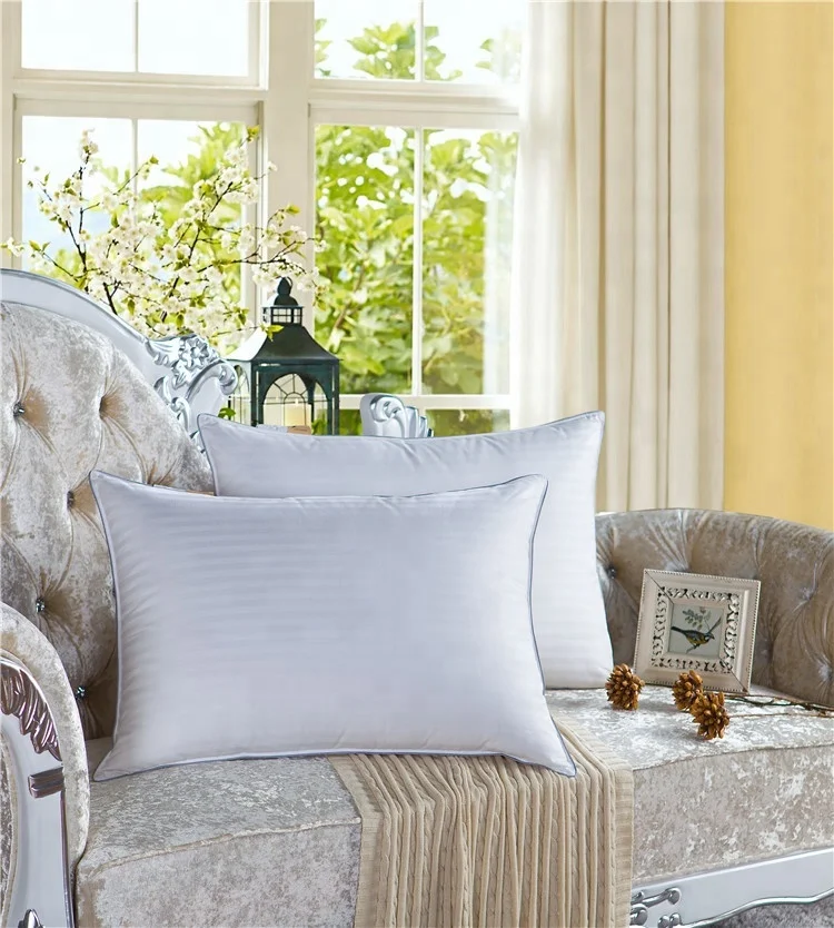 Feather Pillows Goose Feather Pillow Wholesale Promotional Best Selling Factory Price Almohada Hotel Soft Down Adults Neck 50pcs