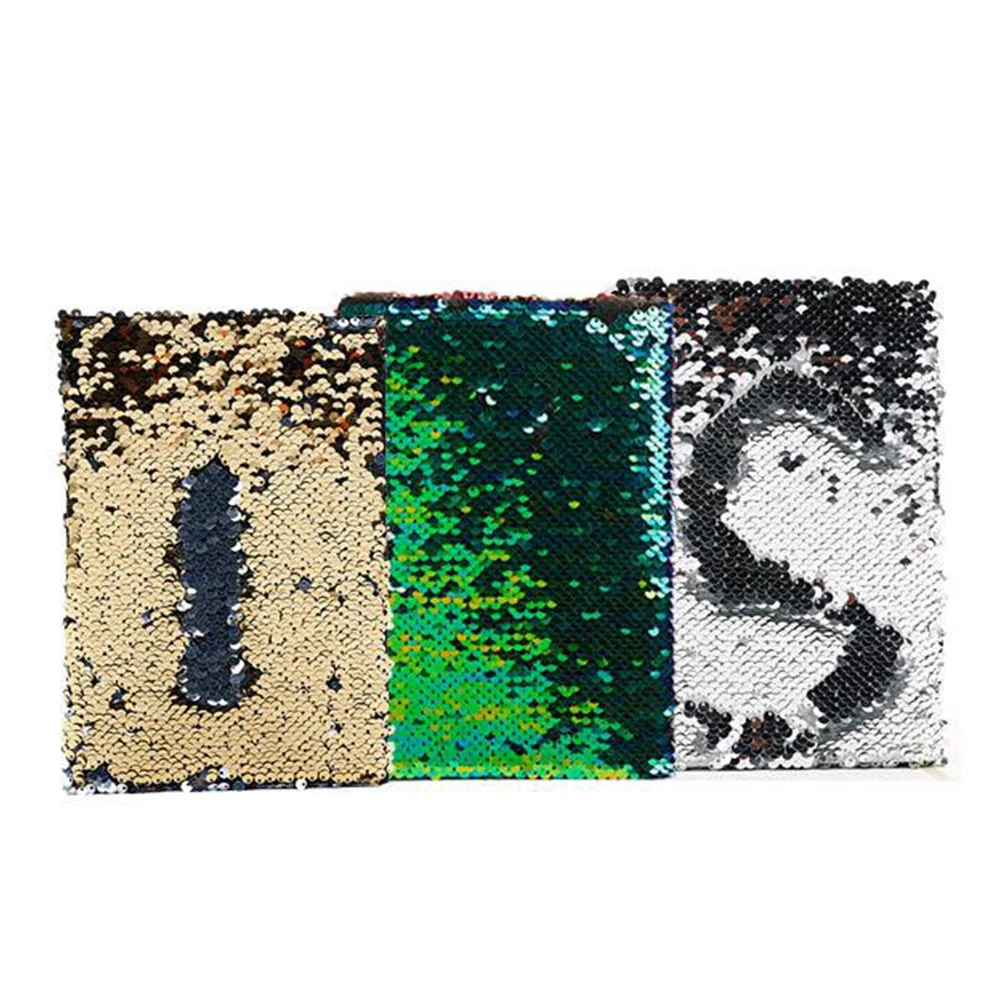 Glitter light sequin notepad sequin note book custom print on demand creative journals
