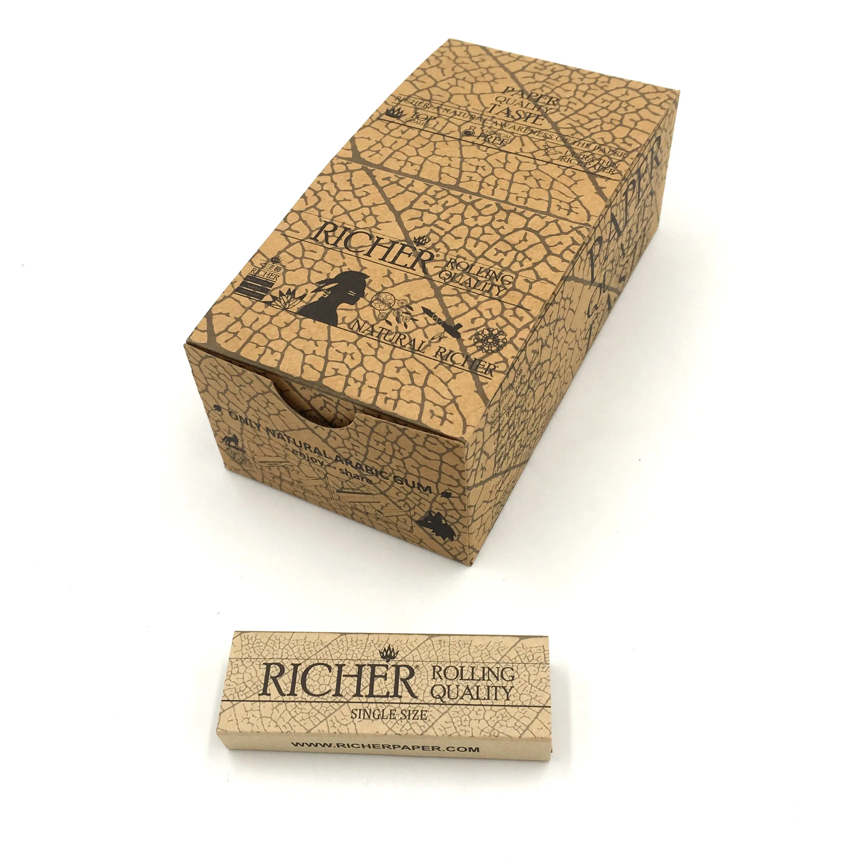 100% Arabic Gum organic unbleached hemp rolling weed paper