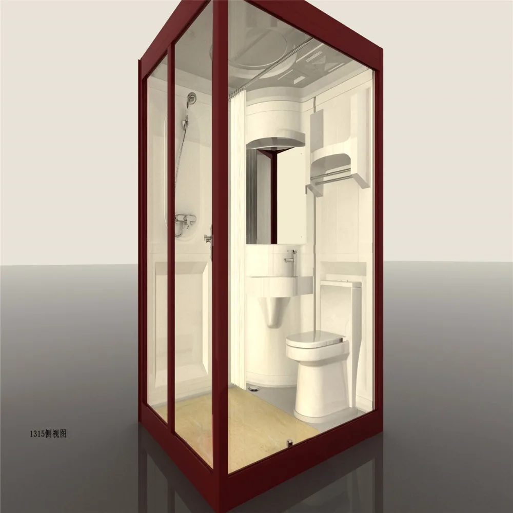 AN1216 modular portable all in one bathroom pod student accomodation dormitory  shower room for trailer house motel