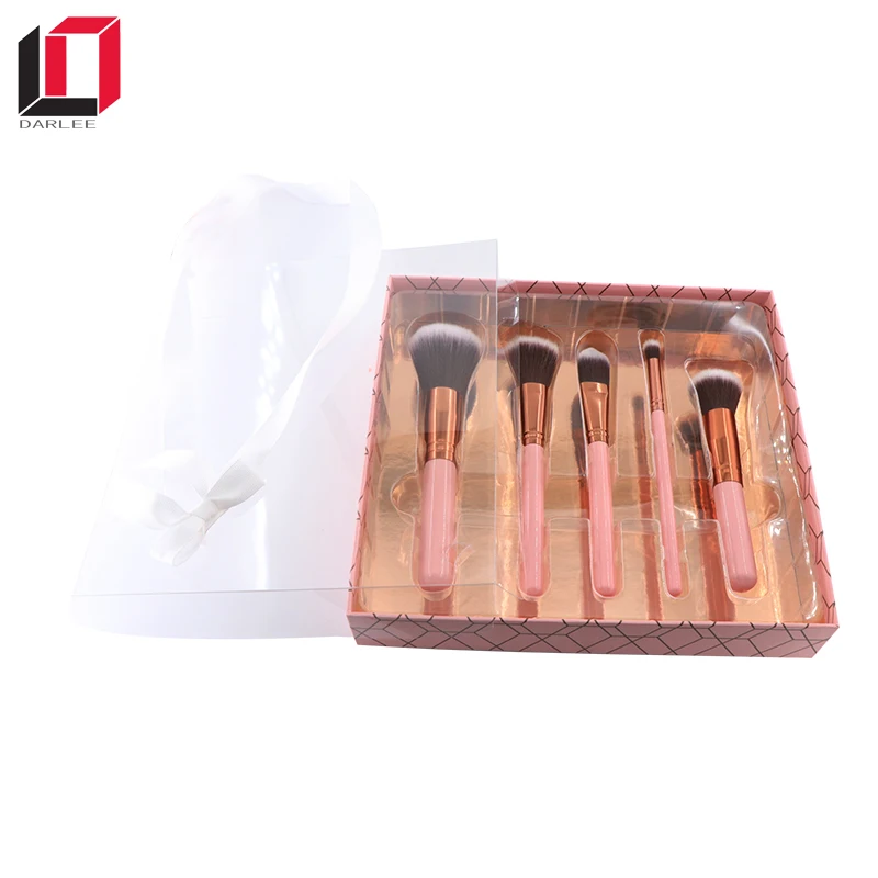 wholesale custom luxury design retail paper gift packaging box for makeup brush with window