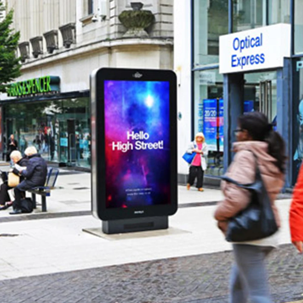 42 55 65 inch outdoor stand waterproof advertising lcd digital signage display