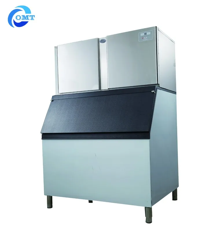 
OMT 1000kg/day Air cooled Cube Ice Making Machine for crystal and clean ice 