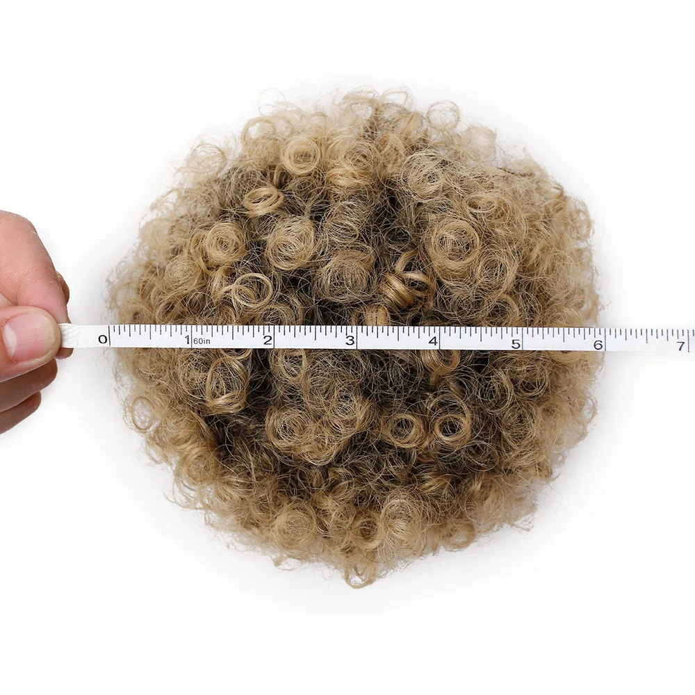 Aisi Hair женский синтетический пуховик, афро короткий кудрявый пучок волос T1B 27 #, пучок для хвоста с кулиской для черных женщин