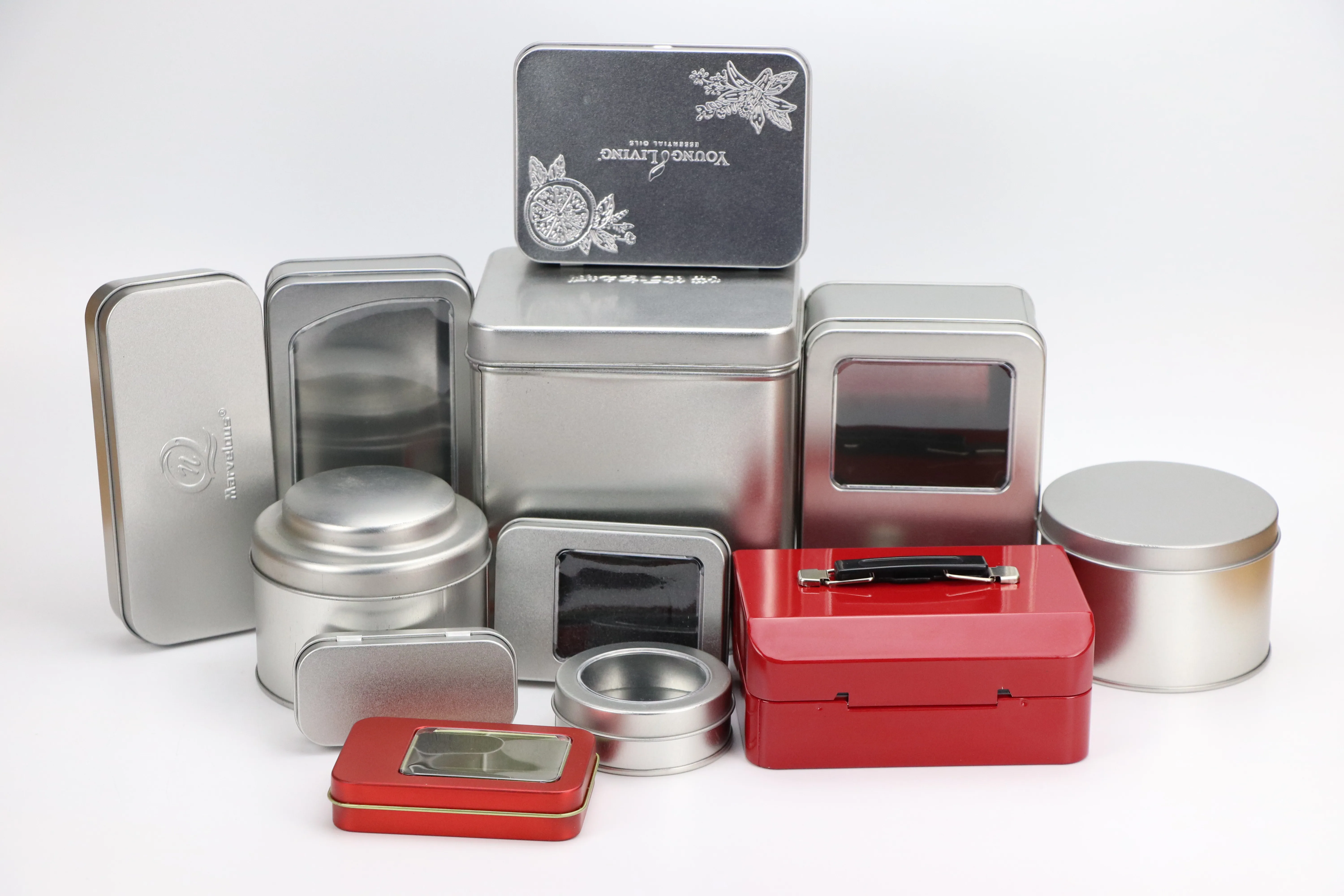 Manufacturers directly for silver tin cans empty tin box packaging