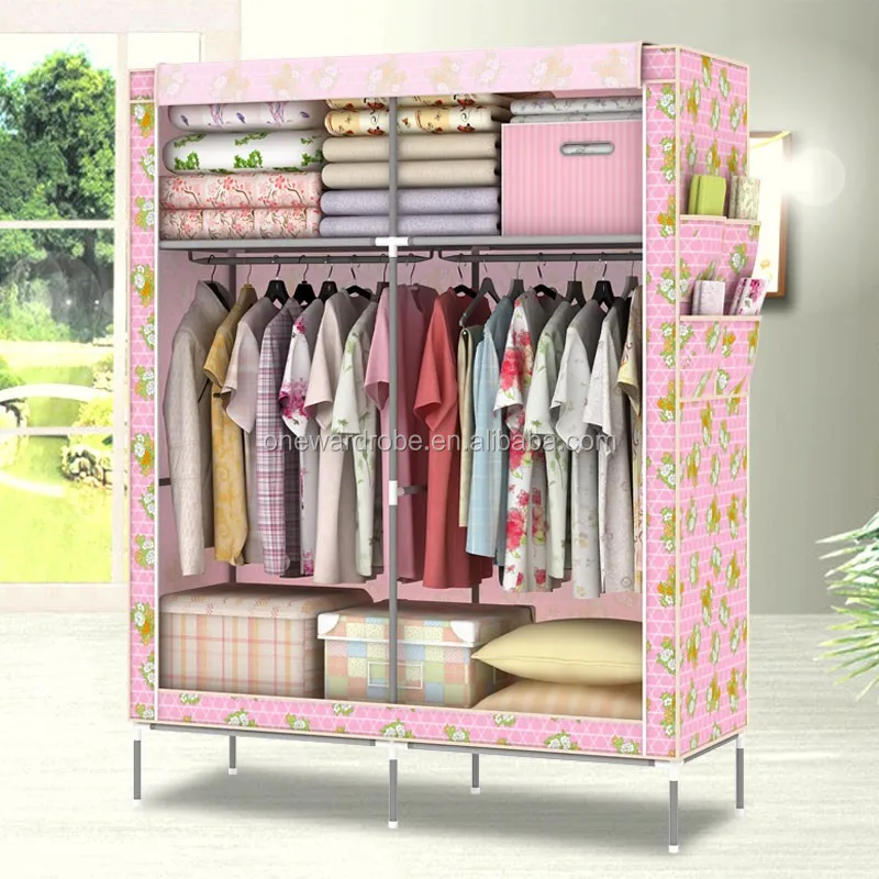 General use home  non-woven fabric cheap bedroom wardrobes