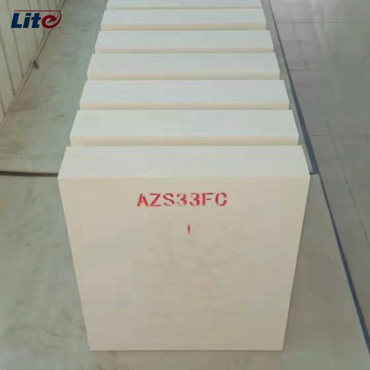 Manufacture Glass Melting Kiln Furnace Use Refractory Fused Cast AZS brick with High Density