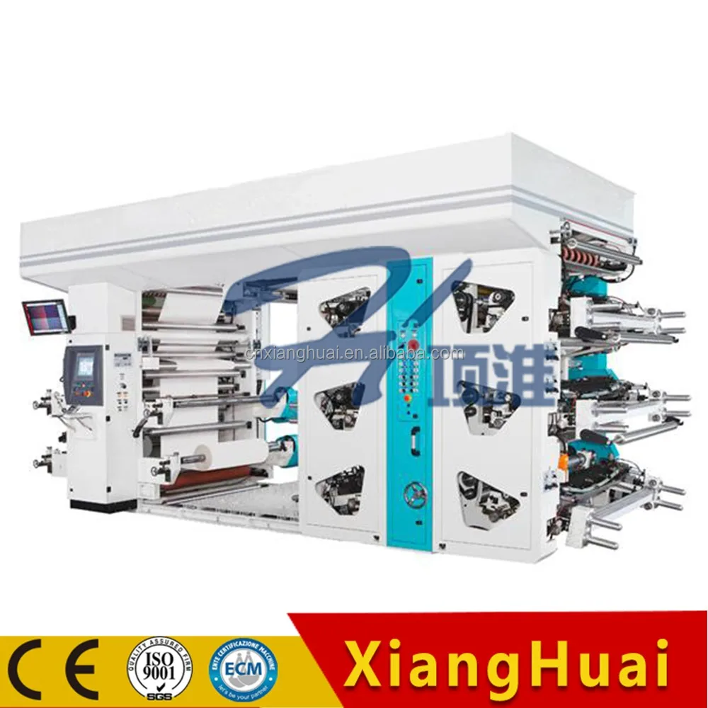 CI type central drum NY film Plastic bag film flexo printing machine