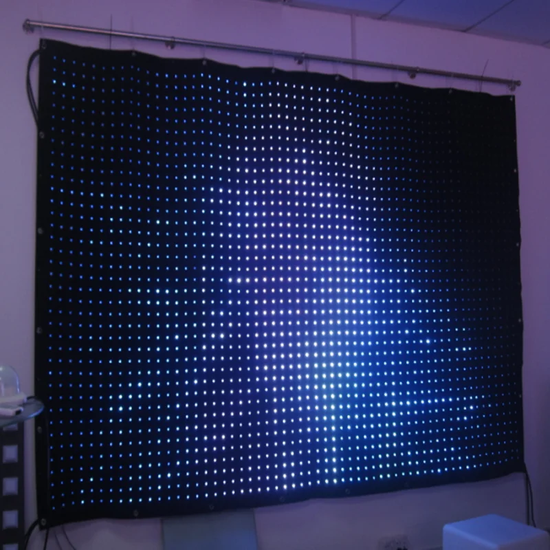 P40 flexible curtain led tv led video wall in night club decoration