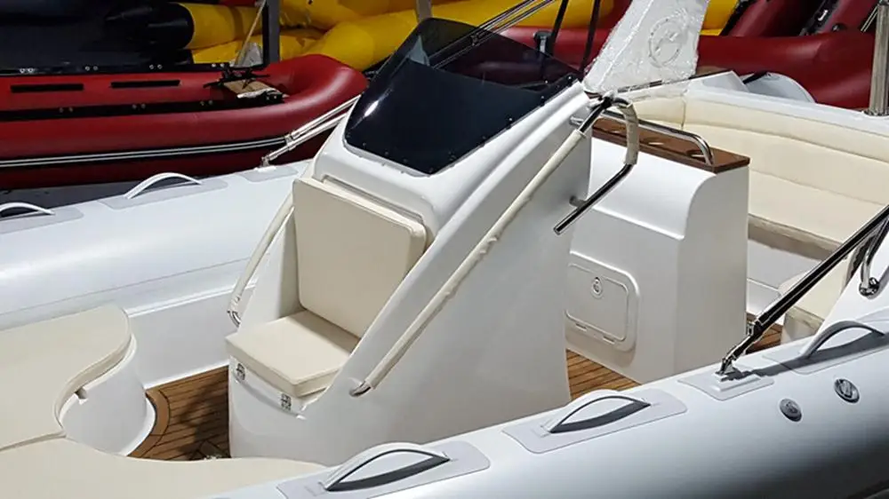 CE 6.8M Fiberglass rib boat V Deep Hull Inflatable Boat with Hard Bottom