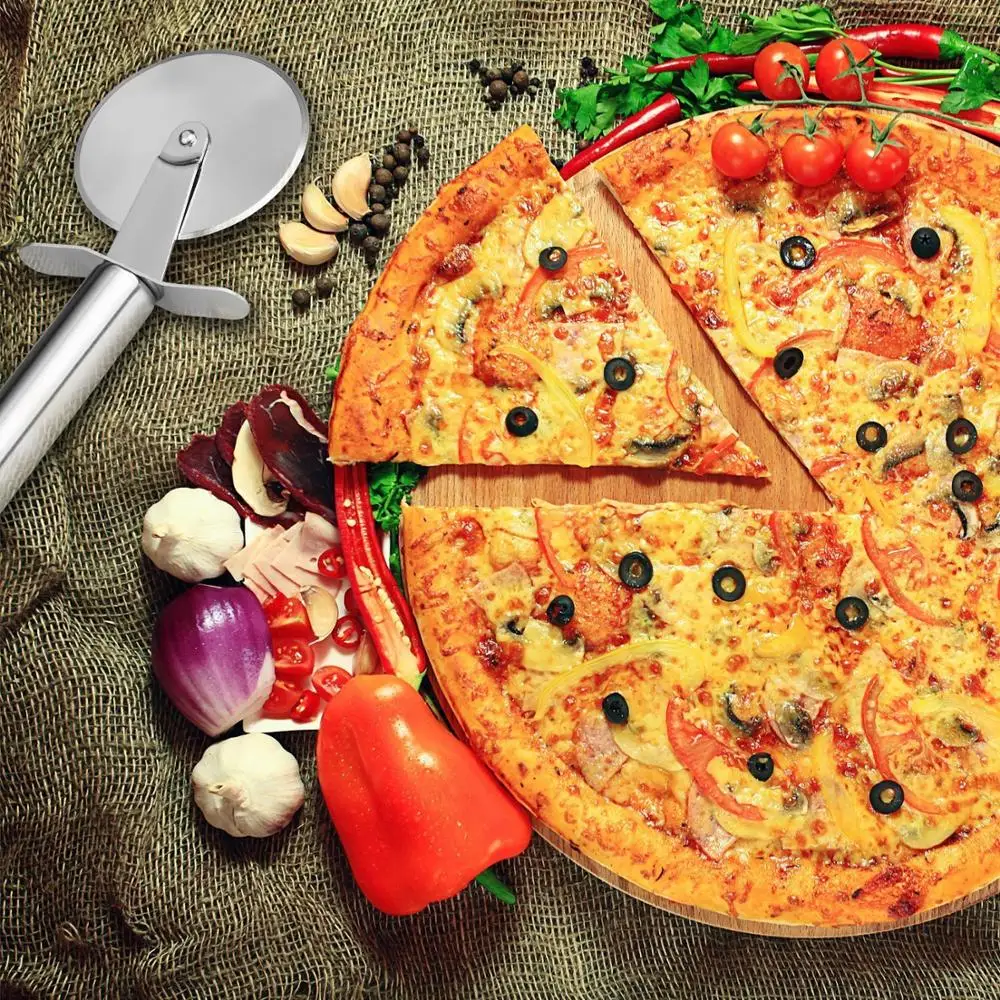 Stainless Steel Pizza Cutter Wheel, Stainless Steel Razor Sharp Cutter,Pizza Slicer