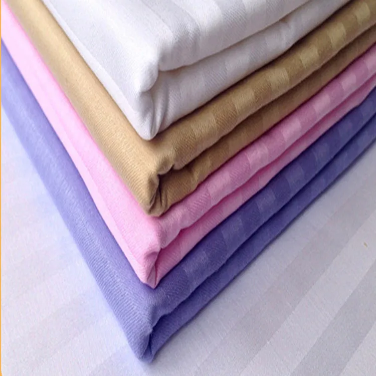 100 cotton dyed 3cm jacquard satin stripe fabric for home textile Organic Cotton Fabric