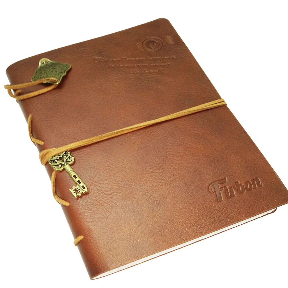 A5 Custom Logo Debossed Vintage Soft PU Leather Cover Traveler Notebook sketchbook
