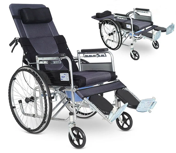Multi-function Foldable Wheelchair Manual Commode Wheelchair for the Disaabled