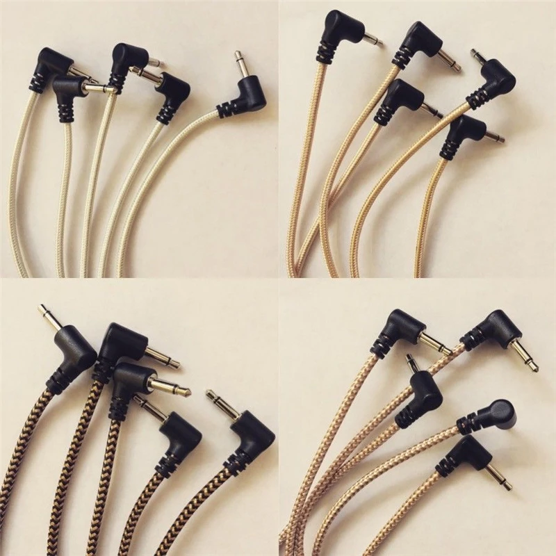 Braided 3.5mm to 3.5mm mono patch cables for use with Modular Synthesizers