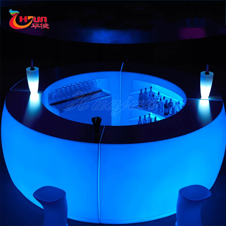 
Hot sale commercial furniture rgb colorful waterproof rechargeable waterproof illuminated led bar counter for night clubs 