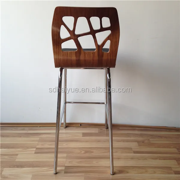 Metal Frame Black Plywood  Vinyl Seat Pub Bar Stools Chairs HY2009-2