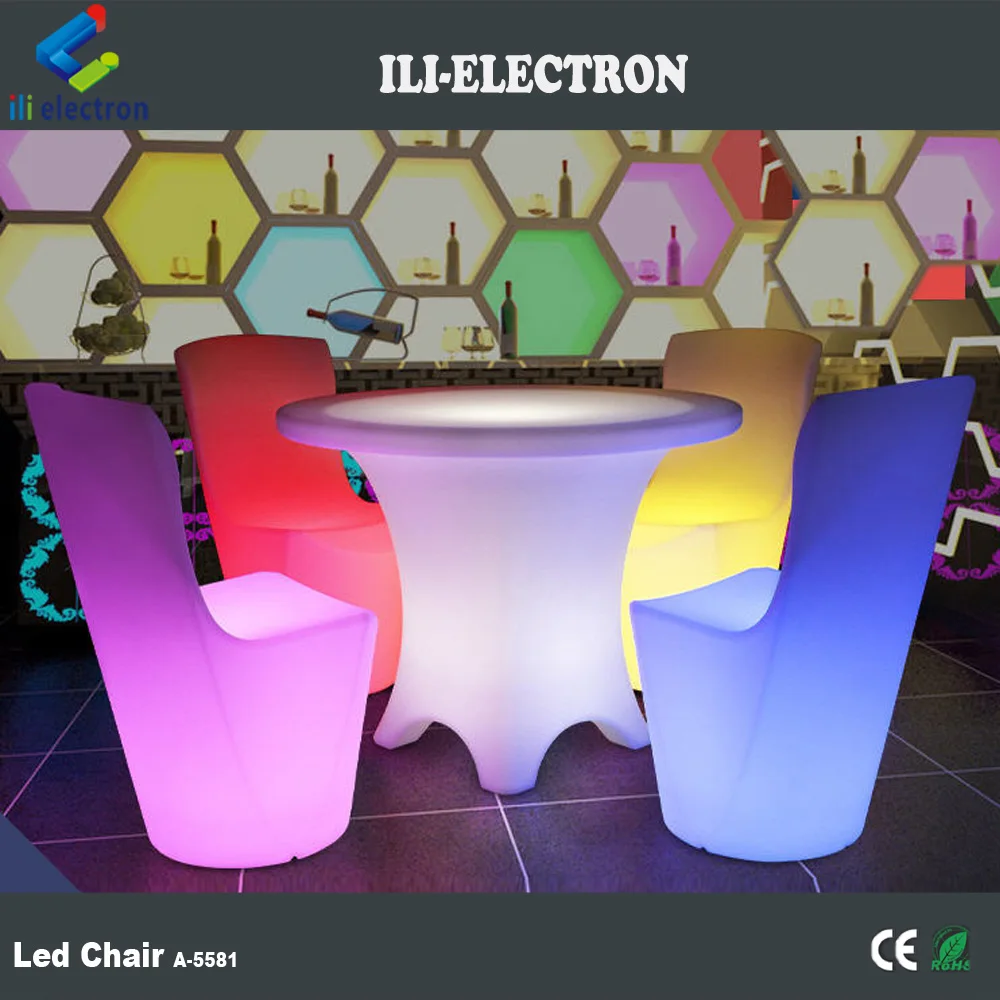 16 colors changing plastic led bar furniture sets