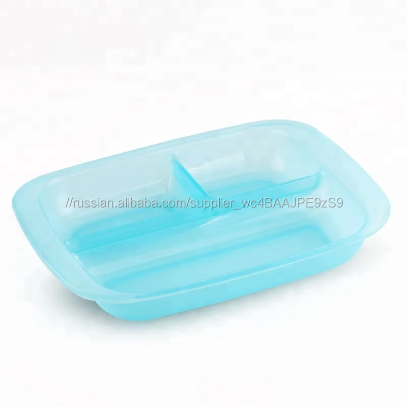 Микроволновых эко детские мягкие ломкий силикона 3 отделения пластины