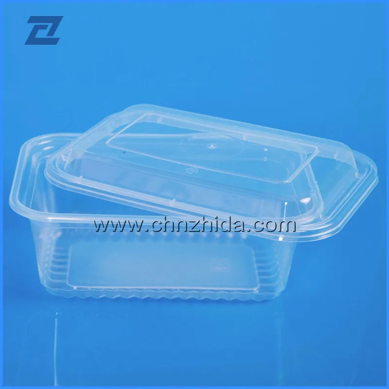 
Clear transparent disposable used plastic food dessert containers microwaveable meal prep PP storage lunch box 