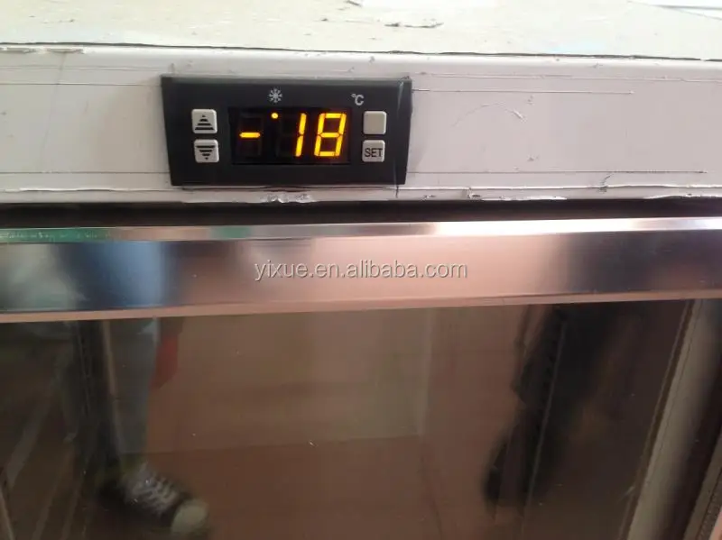 2 doors counter top beverage freezer beer display fridge refrigerator stainless steel bar cooler