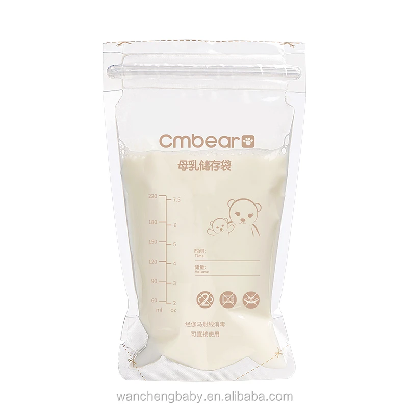 BPA free double Ziplock   breastfeeding baby  milk storage bags keep milk fresh breast milk pouch 30 pieces
